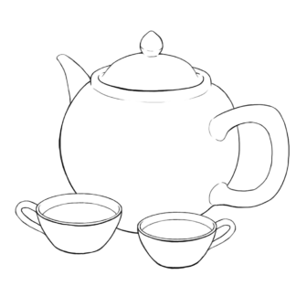 Teekannen und Teesets
