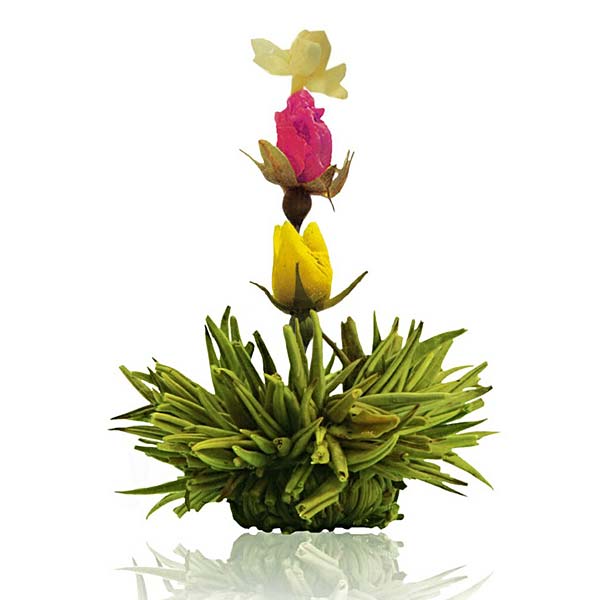 Ein Bild von Creano Tee Blumen 6er Box "Grüner Tee", in der Kategorie Tee Rosen (Bloomings) Tee Geschenk