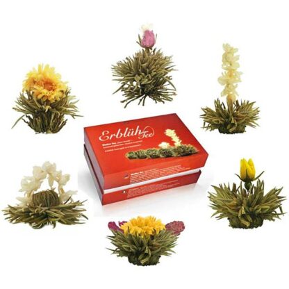 Ein Bild von Creano Tee Blumen Geschenkset "Weisser Tee", in der Kategorie Tee Rosen (Bloomings)