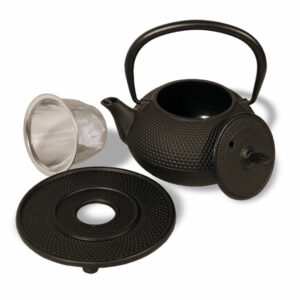 Ein Bild von Eisengusskanne Arare 0.4l - Schwarz, in der Kategorie Teekannen und Teesets Teekannen mit Sieb Kaufen Teekannen aus Gusseisen kaufen