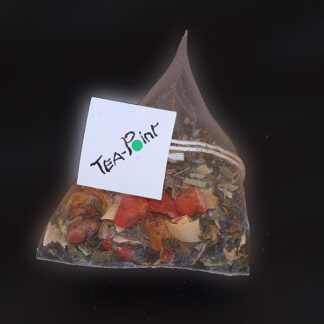 Ein Bild von Erdbeer-Minze - im Pyramidenbeutel, in der Kategorie Kr?utertee und Gew?rztee Tee