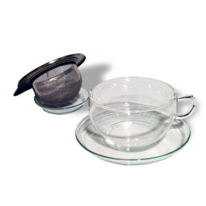 Ein Bild von Glas-Kräuterteetasse - Tea Time 0.3l, in der Kategorie Teetassen und Gläser