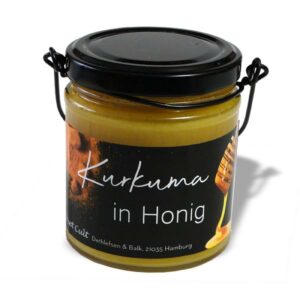 Ein Bild von Honig mit Kurkuma - Glas à 250g, in der Kategorie Nahrungsmittel Honig