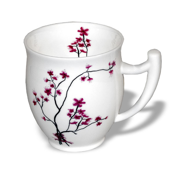 Ein Bild von Porzellan-Becher Cherry Blossom 3.5dl, in der Kategorie Teetassen und Gläser