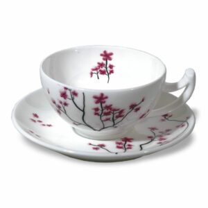 Ein Bild von Tasse und Untertasse 0.18l `Cherry Blossom` (4 Stk), in der Kategorie Teetassen und Gläser