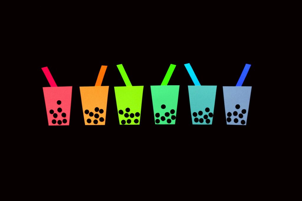 Bubble Tea perlen in vielen Farben