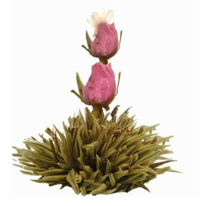 Ein Bild von Creano Teeblumen Geschenkset in Teekiste aus Holz, in der Kategorie Tee Rosen (Bloomings) Tee Geschenk