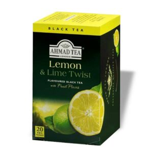 Ein Bild von Ahmad Tea - Lemon & Lime Twist - 20 Teebeutel à 2g, in der Kategorie Schwarz Tee aromat. Tee im Teebeutel kaufen