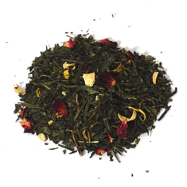 Ein Bild von Blutorangen-Sencha, in der Kategorie Grün Tee aromat. Japanischer Grüntee Sencha Tee