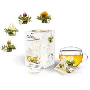 Ein Bild von Creano Teelini Mini-TeeBlumen Geschenkset "Weisser Tee", in der Kategorie Tee Rosen (Bloomings) Tee Geschenk