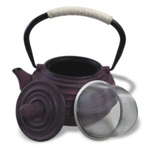 Ein Bild von Eisengusskanne 0.7l - Lila, in der Kategorie Teekannen und Teesets Teekannen mit Sieb Kaufen Teekannen aus Gusseisen kaufen