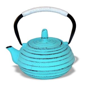 Ein Bild von Eisengusskanne 0.7l - Türkis, in der Kategorie Teekannen und Teesets Teekannen mit Sieb Kaufen Teekannen aus Gusseisen kaufen