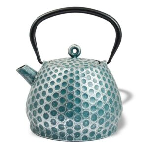 Ein Bild von Eisengusskanne Gulu 1.5l - Petrol/Silber, in der Kategorie Teekannen und Teesets Teekannen mit Sieb Kaufen Teekannen aus Gusseisen kaufen