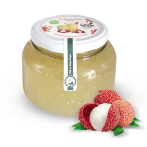 Ein Bild von Litchi-Fruchtperlen für Bubble Tea - 450g, in der Kategorie Nahrungsmittel Popping Bobas