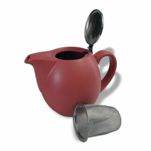 Ein Bild von Porzellan-Kanne Saara 0.9l - Beerenrot, in der Kategorie Teekannen und Teesets Teekannen mit Sieb Kaufen