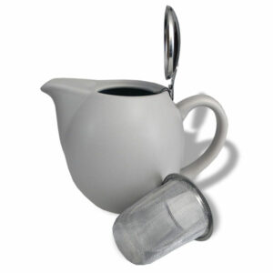 Ein Bild von Porzellan-Kanne Saara 0.9l - Grau, in der Kategorie Teekannen und Teesets Teekannen mit Sieb Kaufen