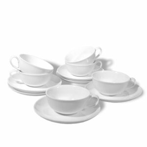 Ein Bild von Tasse und Untertasse 0.2l `Elisabeth` - Set a 6 Stück, in der Kategorie Teetassen und Gläser