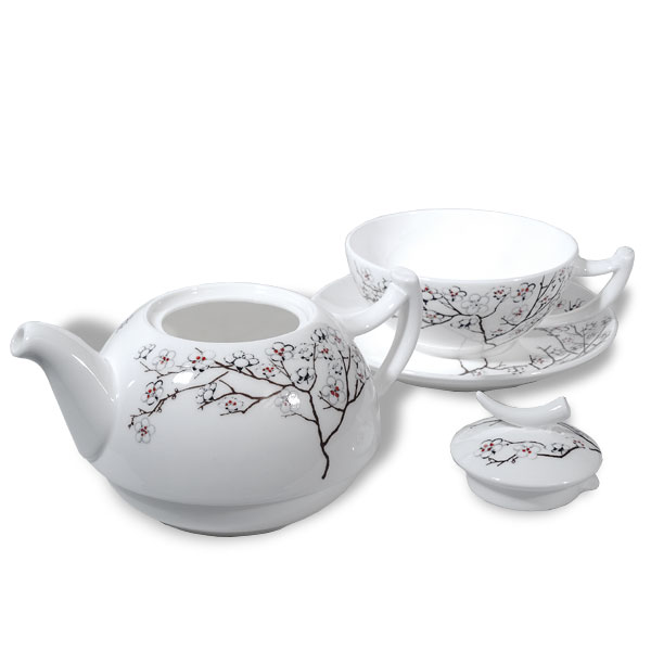 Ein Bild von Tea-for-one `White Cherry`, in der Kategorie Teekannen und Teesets