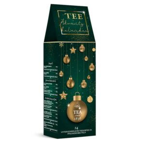 Ein Bild von Tee-Adventskalender "Weihnachtskugel grün", in der Kategorie Tee diverse Tee Geschenk Wintertee