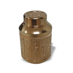 Ein Bild von Vergoldeter Teebehälter - Chinese Calligraphic Jar, in der Kategorie Teedosen