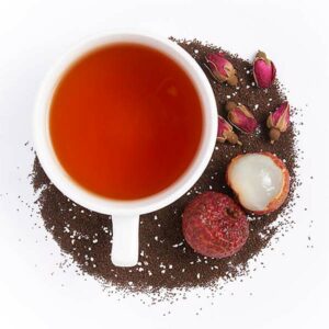 Ein Bild von BOH Schwarztee Lychee und Rose - 20 Teebeutel à 2g, in der Kategorie Schwarz Tee aromat. Tee im Teebeutel kaufen