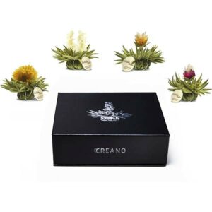 Ein Bild von Creano ErblühTeelini 6er Magnetbox "Weisser Tee", in der Kategorie Tee Rosen (Bloomings) Tee Geschenk