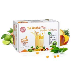 Ein Bild von Bubble Tea Geschenkbox - Passionsfrucht, in der Kategorie Nahrungsmittel Tee Geschenk