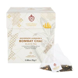 Ein Bild von East India Company - Governor Aungier's Bombay Chai - 10 Pyramidenbeutel à 2.5g, in der Kategorie Schwarz Tee aromat.