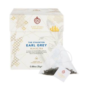 Ein Bild von East India Company - The Staunton Earl Grey - 10 Pyramidenbeutel à 2.5g, in der Kategorie Schwarz Tee aromat.