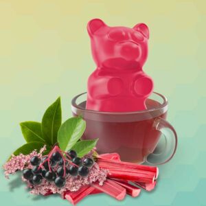 Ein Bild von Tee-Bären "Holunder-Rhabarber" - Beutel à 160g, in der Kategorie Nahrungsmittel