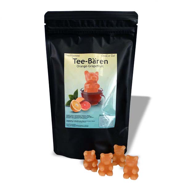 Ein Bild von Tee-Bären "Orange-Grapefruit" - Beutel à 160g, in der Kategorie Nahrungsmittel
