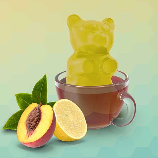 Ein Bild von Tee-Bären "Pfirsich-Zitrone" - Beutel à 160g, in der Kategorie Nahrungsmittel