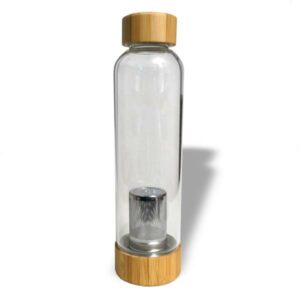 Ein Bild von Glasflasche mit Teesieb aus Edelstahl - 550ml  - Beige, in der Kategorie Teezubehör