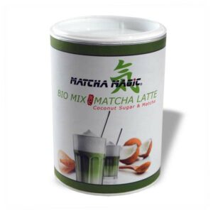 Ein Bild von MATCHA MAGIC - Mix für Matcha Latte mit Kokosblütenzucker - Bio - 200g, in der Kategorie Grün Tee pur Matcha Tee Bio Tee