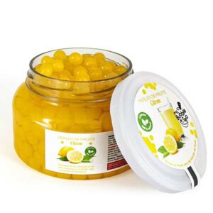 Ein Bild von Zitronenfruchtperlen für Bubble Tea - 450g, in der Kategorie Nahrungsmittel Popping Bobas