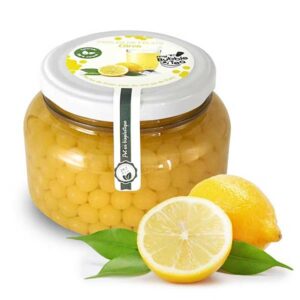 Ein Bild von Zitronenfruchtperlen für Bubble Tea - 450g, in der Kategorie Nahrungsmittel Popping Bobas