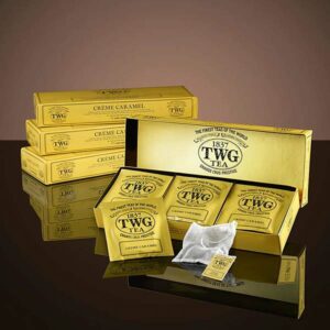 Ein Bild von Crème Caramel Tea - TWG Sachets - 15 Teebeutel à 2.5g, in der Kategorie Rotbusch und Honeybuschtee