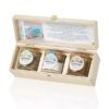 Ein Bild von Geschenkbox mit 3 Bio-Gewürzsalzen im Glas mit Bambusdeckel, in der Kategorie Kräuter und Gewürze Tee Geschenk Salz