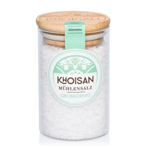 Ein Bild von Mühlensalz Grobkörnig - 270g im Glas mit Bambusdeckel, in der Kategorie Kräuter und Gewürze Salz