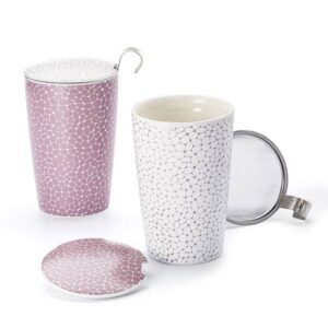 Ein Bild von Kräutertasse "Stones Lilac" - 2 Stück - 2-fach sortiert von TEAEVE, in der Kategorie Teetassen und Gläser