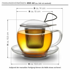 Ein Bild von Creano TeeGlas "JUMBO" - 450ml, in der Kategorie Teetassen und Gläser Tee Geschenk