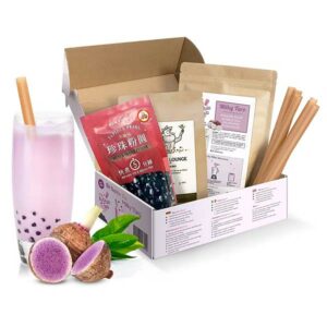 Ein Bild von Bubble Tea Geschenkbox - Tapioka & Taro | Ablaufartikel, in der Kategorie Nahrungsmittel