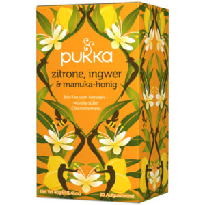 Ein Bild von Pukka - Zitrone  Ingwer & Manuka Honig - Bio, in der Kategorie Kräutertee und Gewürztee
