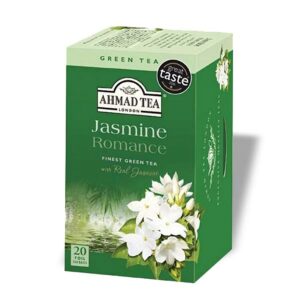 Ein Bild von Ahmad Tea - Jasmine Romance - 20 Teebeutel à 2g, in der Kategorie Grün Tee pur Tee im Teebeutel kaufen