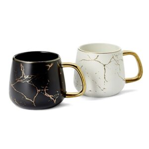 Ein Bild von Becher "Jeff" - Keramik mit Goldauflage -Set a 2 Stück, in der Kategorie Teetassen und Gläser