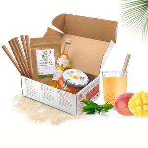 Ein Bild von Bubble Tea Geschenkbox - Mango, in der Kategorie Nahrungsmittel Tee Geschenk