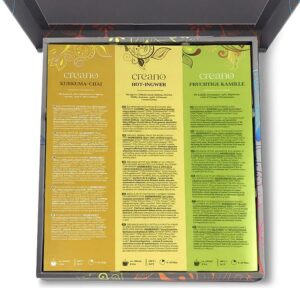 Ein Bild von Creano Bio-Kräuter Tee - 27er Mix-Geschenkbox, in der Kategorie Kräutertee und Gewürztee Tee Geschenk