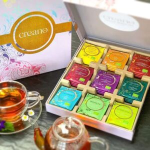 Ein Bild von Creano Bio-Kräuter Tee - 45er Mix-Geschenkbox, in der Kategorie Kräutertee und Gewürztee Tee Geschenk