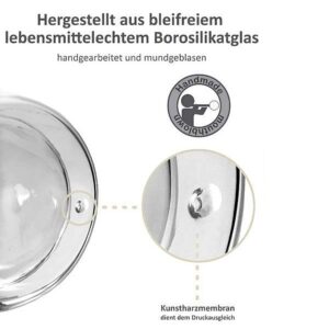 Ein Bild von Creano Doppelwandiges ThermoGlas "Hummi" | 250ml | Grün, in der Kategorie Teetassen und Gläser Tee Geschenk