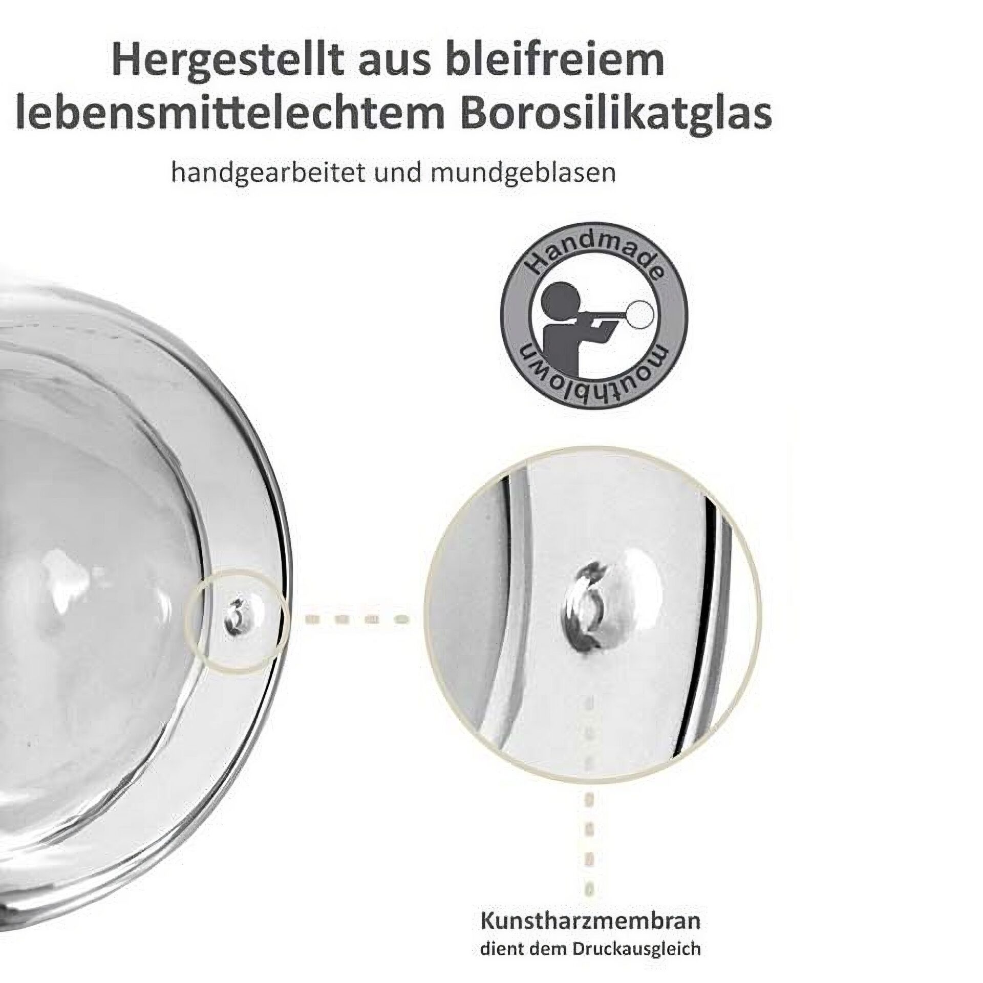 Ein Bild von Creano Doppelwandiges ThermoGlas "Hummi" | 250ml | Grün, in der Kategorie Teetassen und Gläser Tee Geschenk